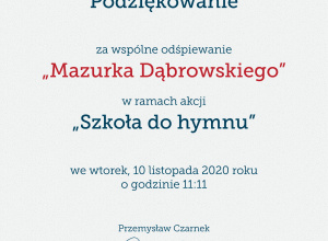 Szkoła do hymnu 2020