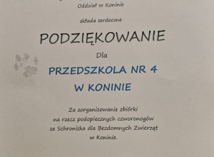 Dary już w schronisku