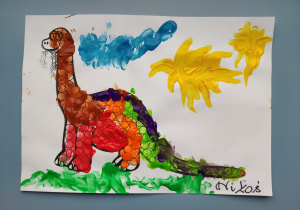 Dino zabawy, czyli wesoło obchodzimy Dzień Dinozaura w gr. I