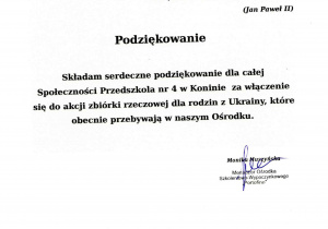 Podziękowanie Portofino