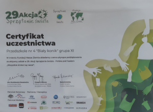 Sprzątanie świata 2022 - certyfikaty