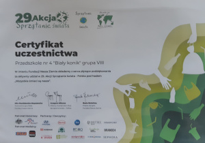 Sprzątanie świata 2022 - certyfikaty