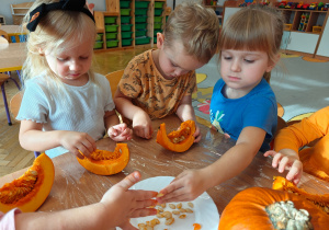 "Dzień Dyni"- czyli sensorycznie i dyniowo w grupie I