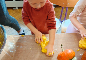 "Dzień Dyni"- czyli sensorycznie i dyniowo w grupie I