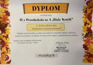 "Muzykącikowe wyzwanie kasztanowe" w grupie II