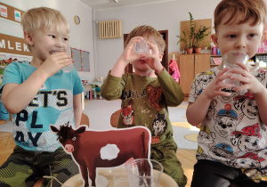 Mali odkrywcy - projekt edukacyjny "MLEKO" w grupie I