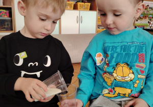 Mali odkrywcy - projekt edukacyjny "MLEKO" w grupie I