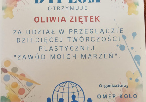 Podsumowanie konkursu plastycznego "Zawód moich marzeń"- grupa VI