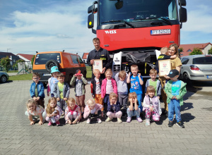 Wycieczka do sali edukacyjnej "OGNIK" Komendy Miejskiej Państwowej Straży Pożarnej w Koninie- gr. XII