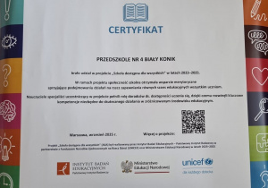 Przedszkole dostępne dla wszystkich certyfikat