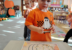 Zajęcia koleżeńskie "Na dyniowej grządce" w grupie II i VII