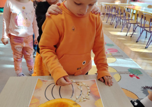 Zajęcia koleżeńskie "Na dyniowej grządce" w grupie II i VII