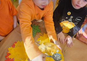 Zajęcia koleżeńskie "Na dyniowej grządce" w grupie II i VII