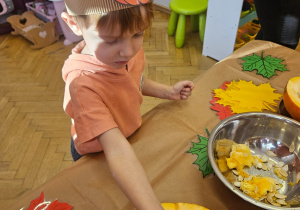 Zajęcia koleżeńskie "Na dyniowej grządce" w grupie II i VII