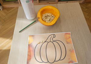 Zajęcia koleżeńskie "Na dyniowej grządce" w grupie II i VII