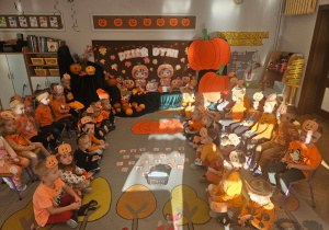 Zajęcia koleżeńskie "Na dyniowej grządce" w grupie II i VII