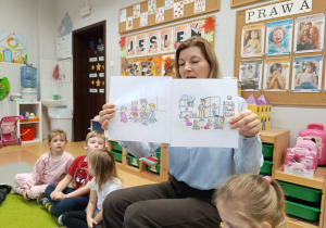 „Jesteśmy bezpieczni i szczęśliwi w domu i w przedszkolu” – zajęcia w grupie XII