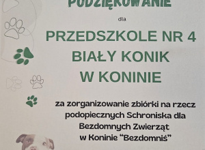 Przekazanie darów dla Schroniska dla Bezdomnych Zwierząt w Koninie „Bezdomniś”