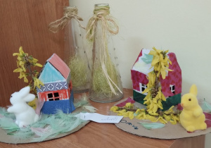 ZAJĄCZKOWE MIASTECZKO I MAGICZNE JAJO – Wielkanocne Warsztaty grupy X w Głodnie.