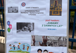 "Zabawy z dawnych lat" - dzień otwarty w Powiatowej Stacji Sanitarno - Epidemiologicznej w Koninie - gr.X