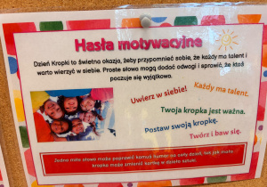"Jestem ważny, jestem wyjątkowy, jestem niepowtarzalny!" - Dzień Kropki w gr. X